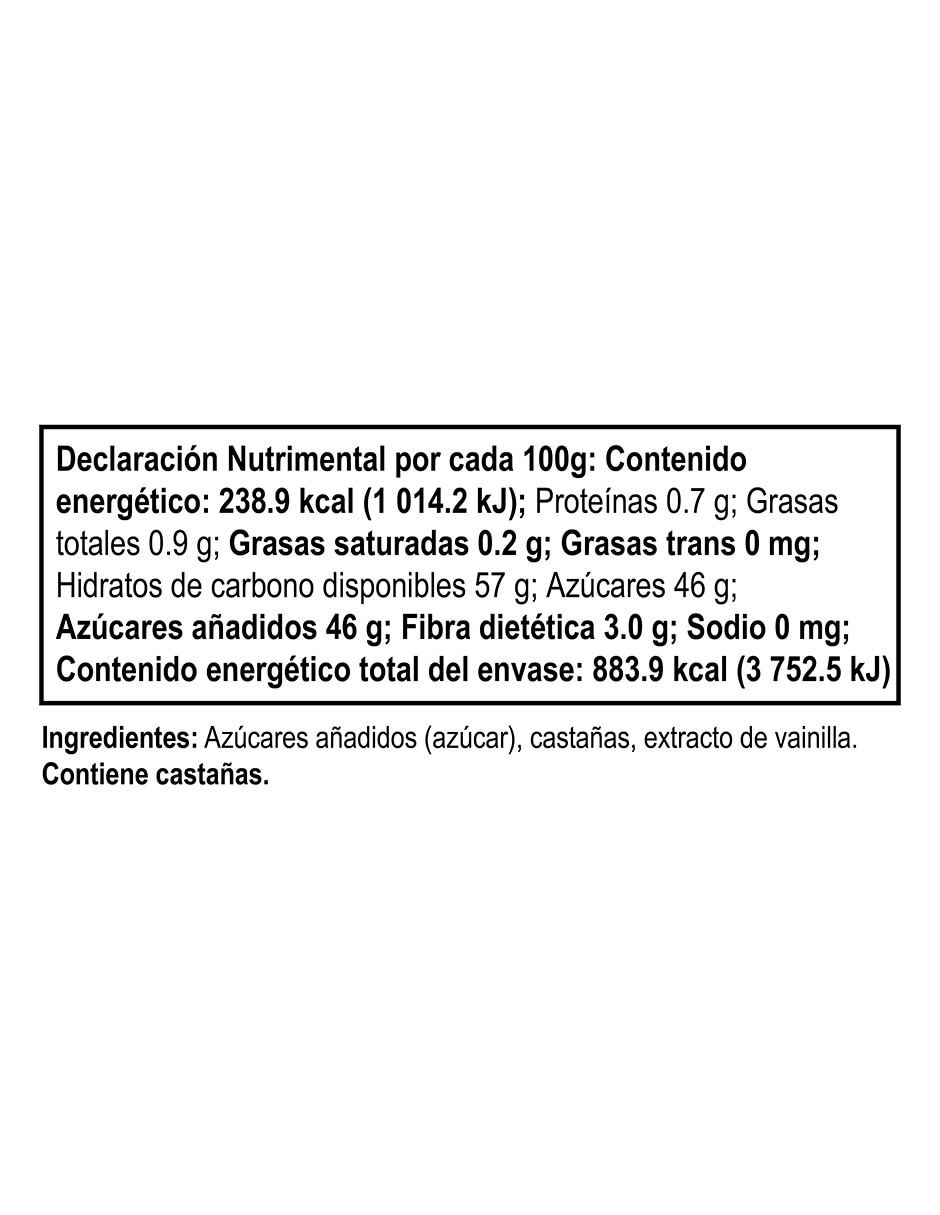 Mermelada de castaña con vainilla 370 g 6