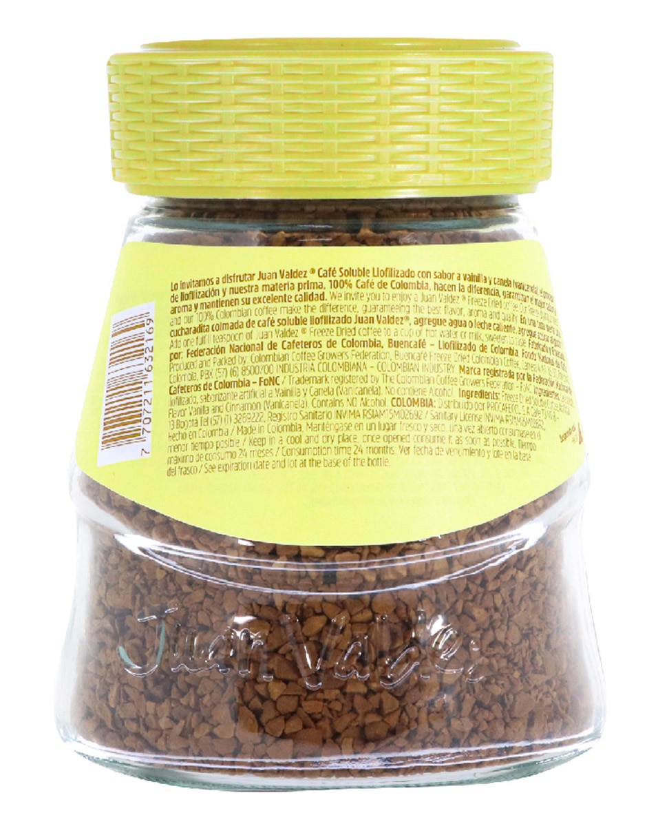 Café soluble sabor vainilla de Colombia 94 g