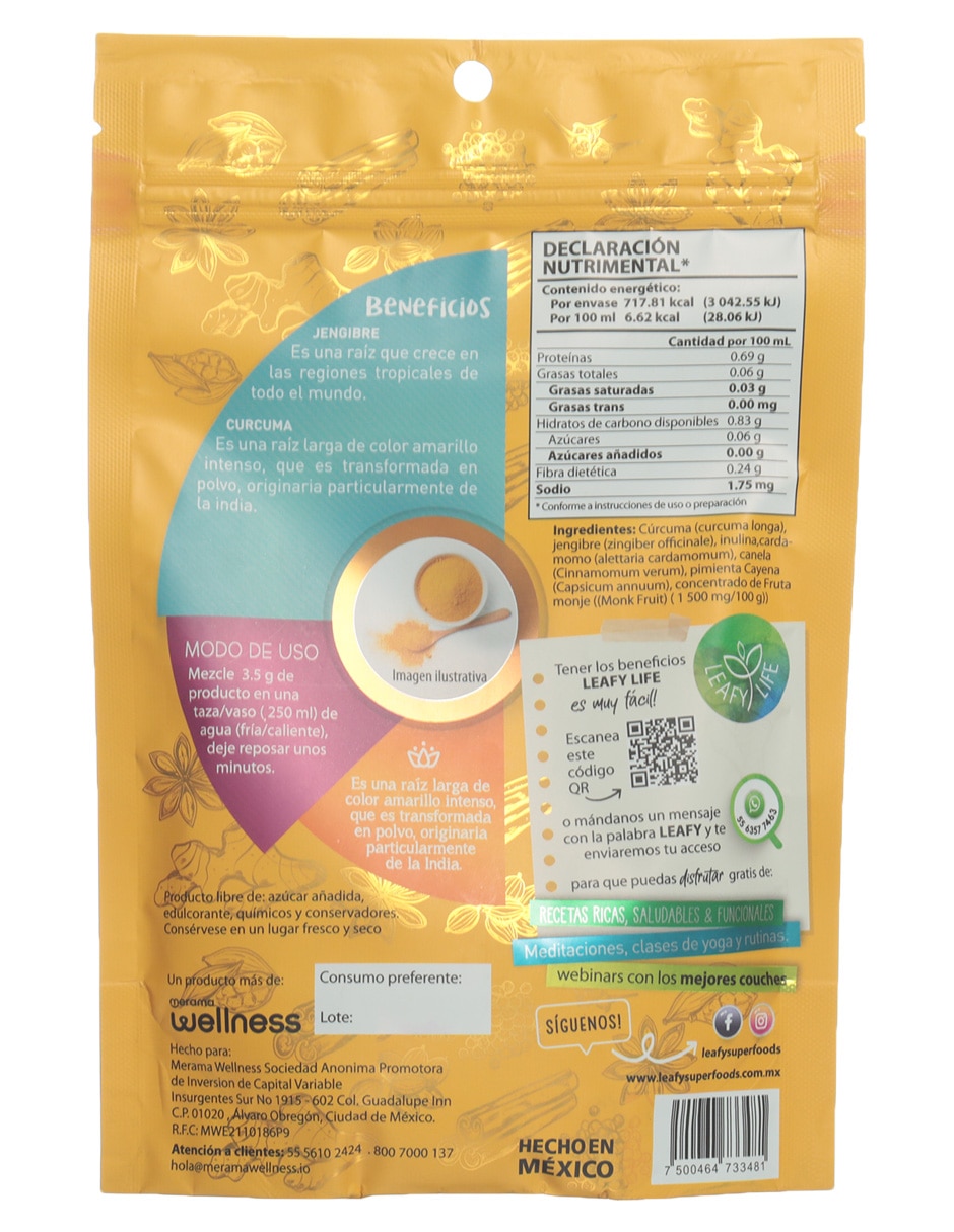 Tisana sabor cúrcuma y jengibre en polvo 2