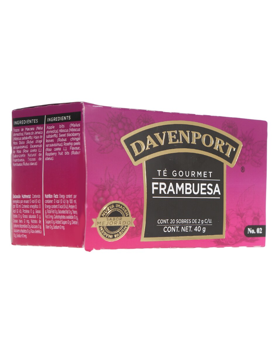 Té frambuesa en sachet 2
