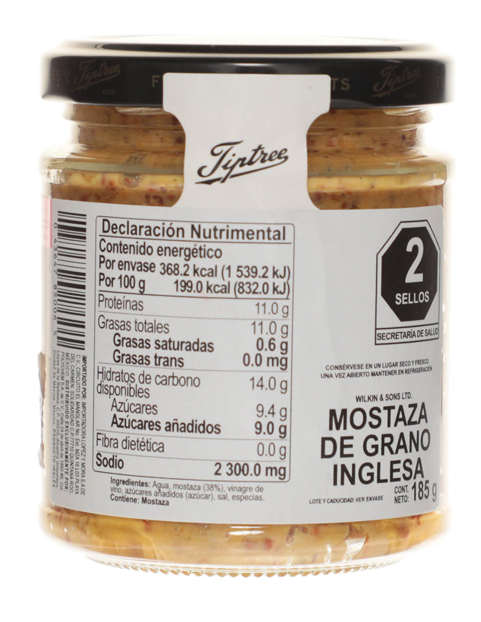 Aderezo sabor moztaza de grano ingles Wilkin & Sons Ltd