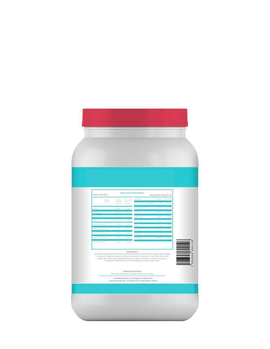 Colágeno de Arándano y Té Verde 600 g sabor arándano de 600 g Colágeno de Arándano y Té Verde 600 g sabor arándano de 600 g