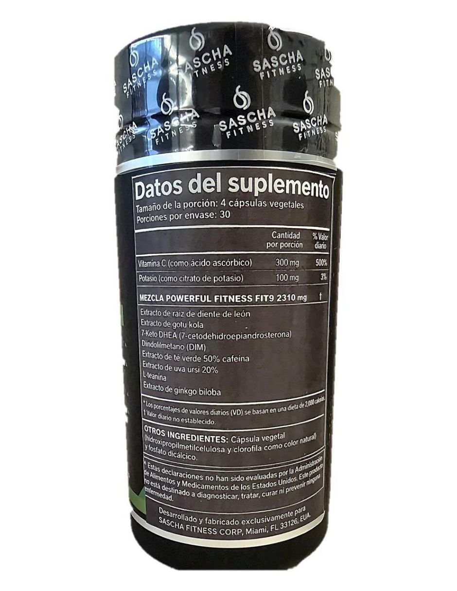 Fit 9 sabor té verde de 120 cápsulas