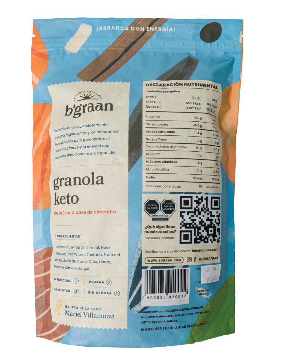 Cereal de granola keto de 1 kg B’graan