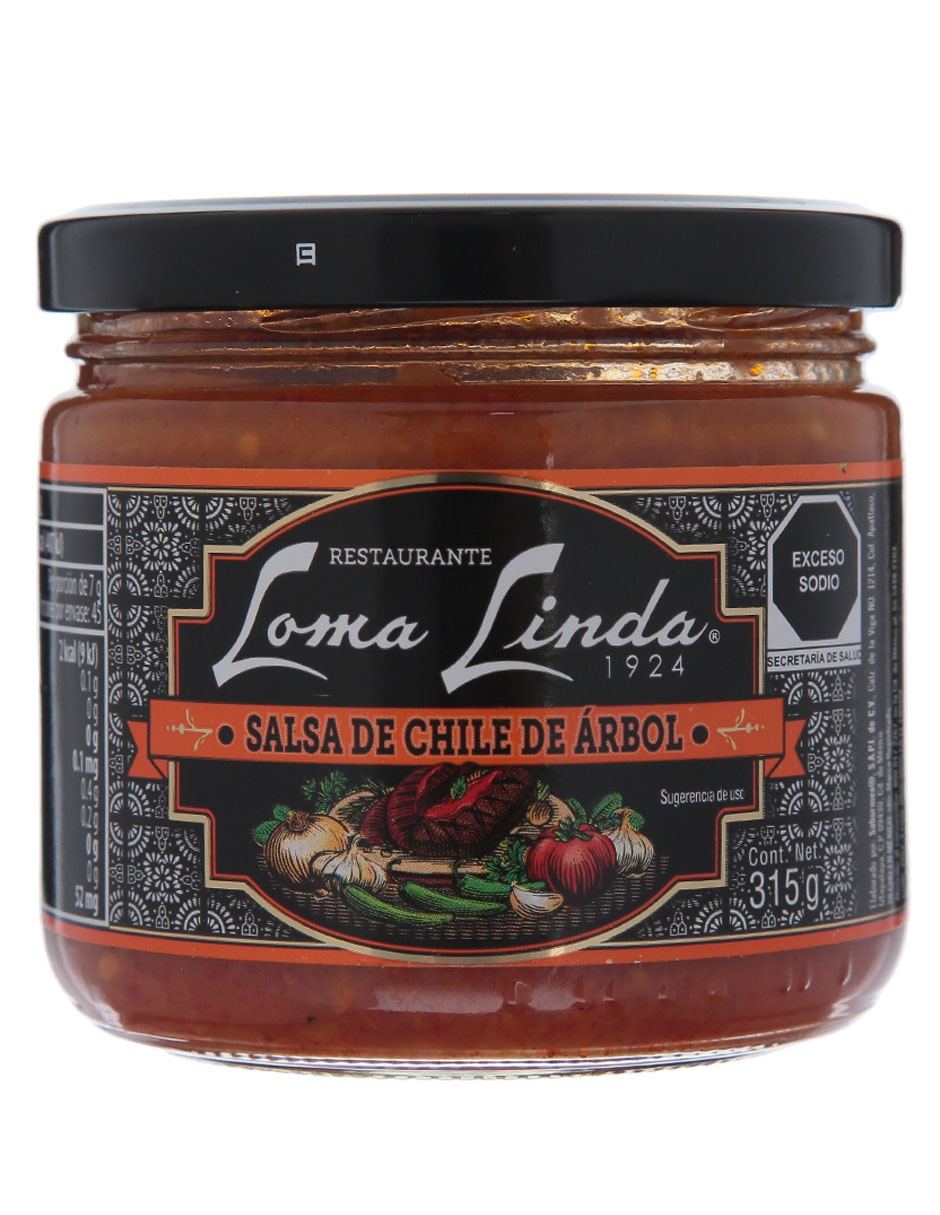 Salsa chile sabor chile de árbol