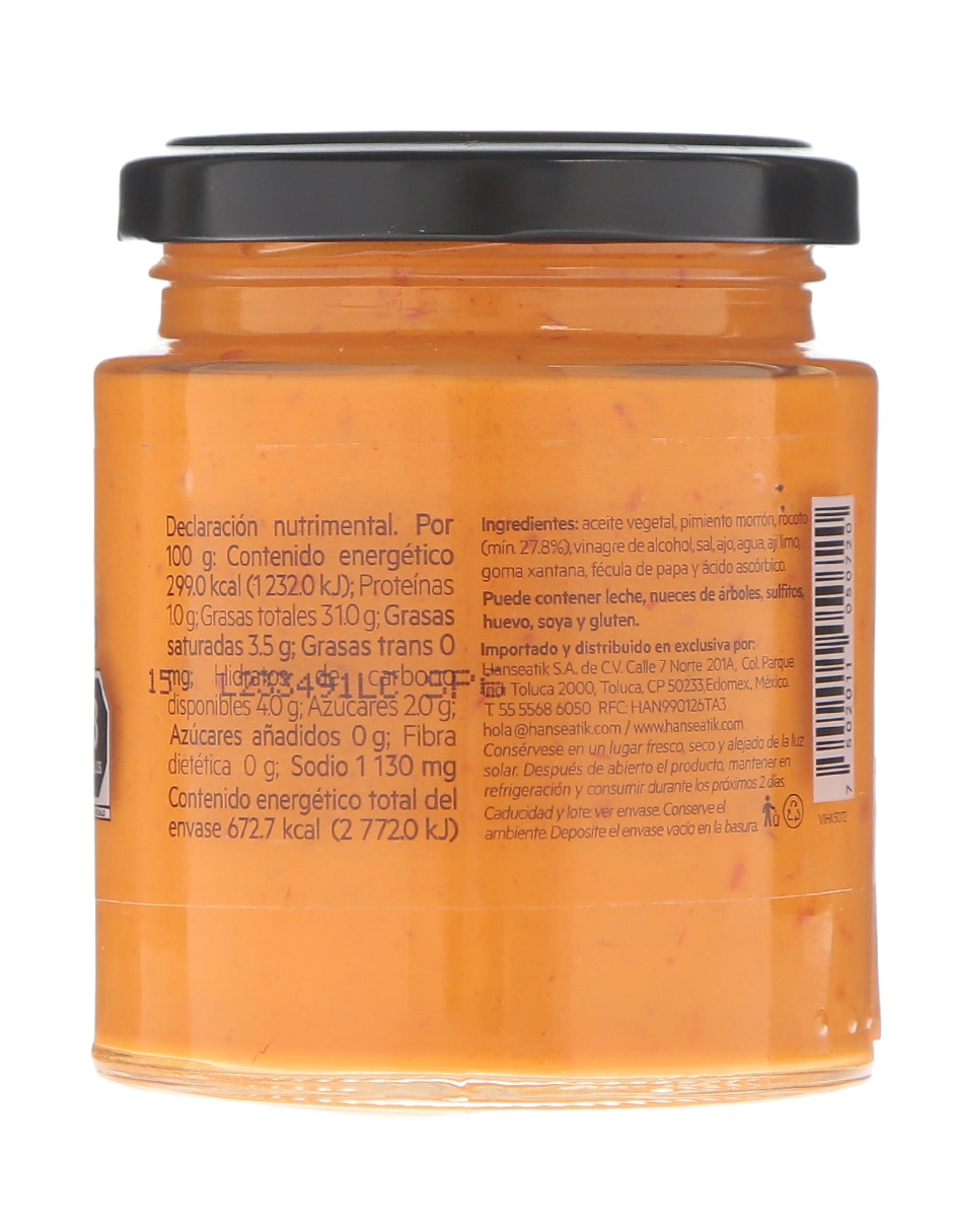 Salsa de arroz sabor pimiento rojo 2