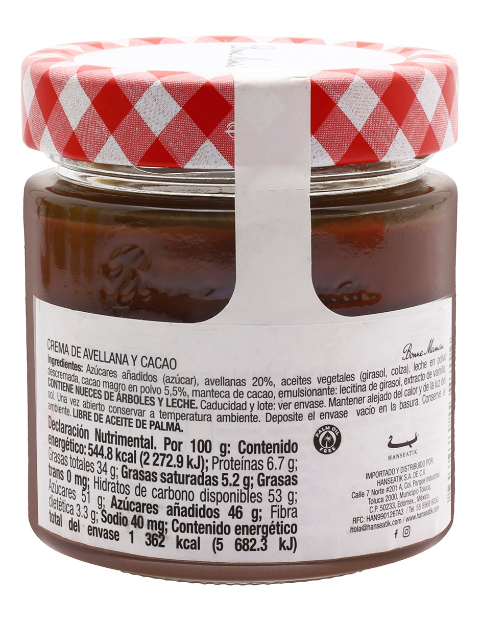 Memelada de avellano y cacao 250 g 2
