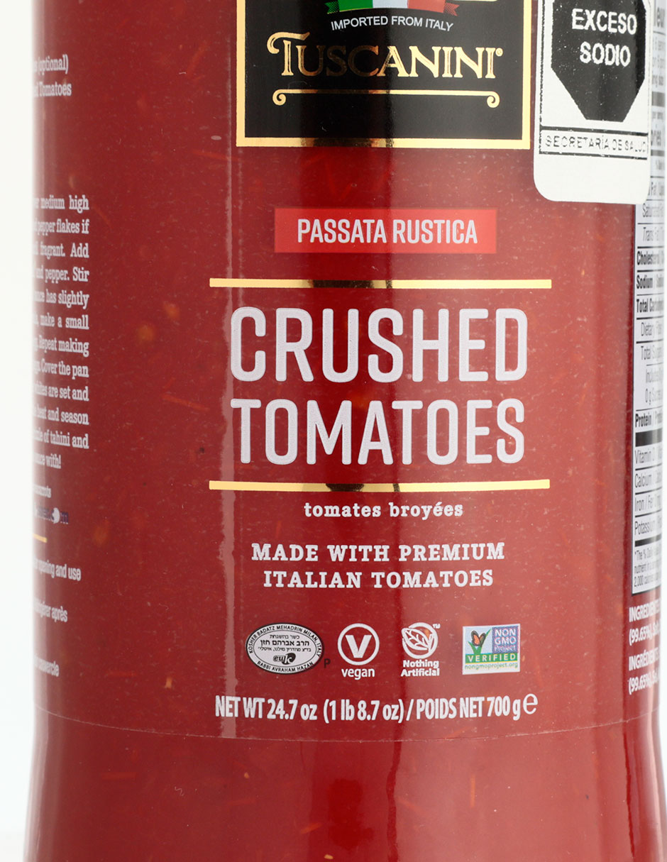 Pasta de tomate sabor tomate Crushed Tomatoes 4