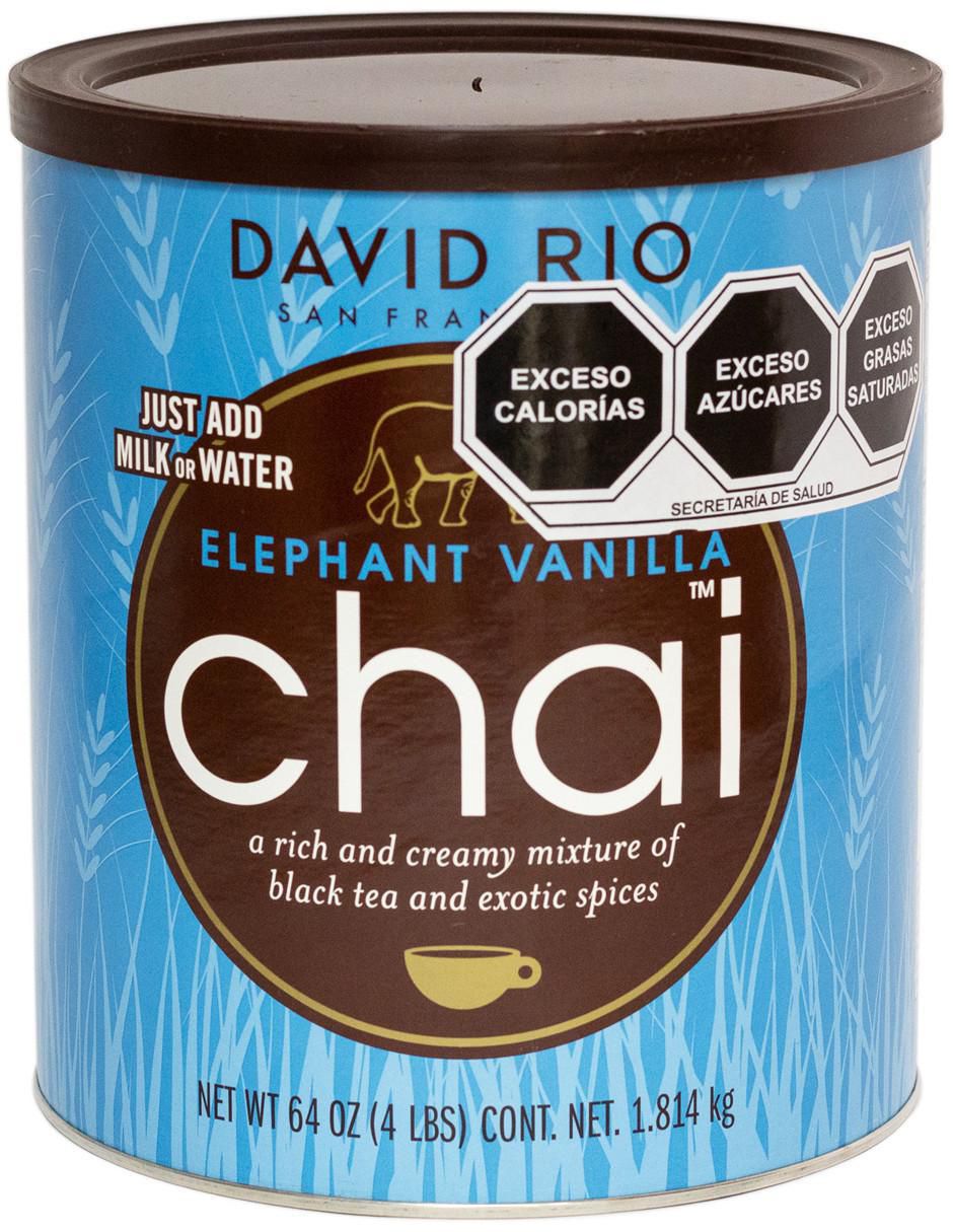 Bebida en polvo Elephant Vanilla de chai 1.814 kg