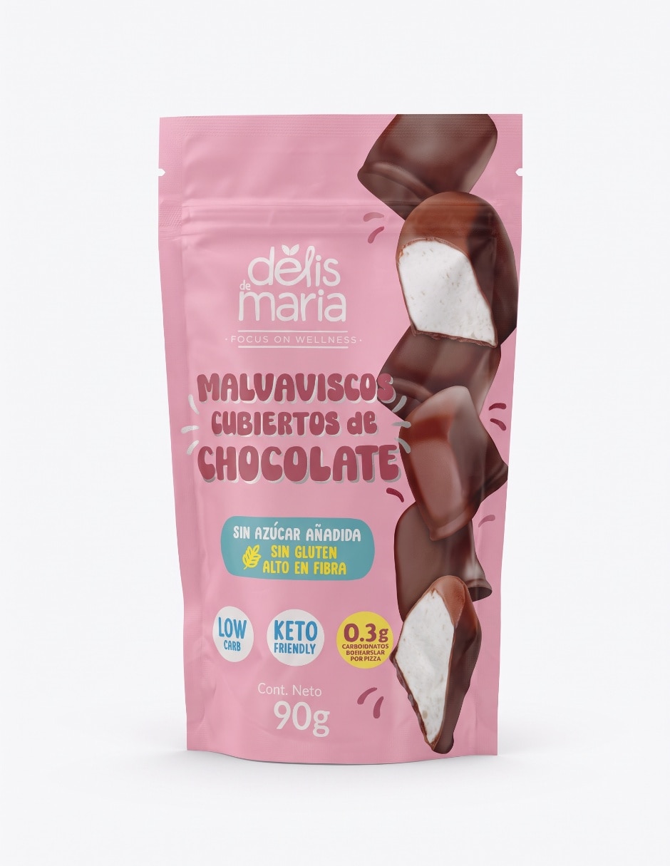 Paquete de snacks Malvaviscos Delis de María Cubiertos de Chocolate