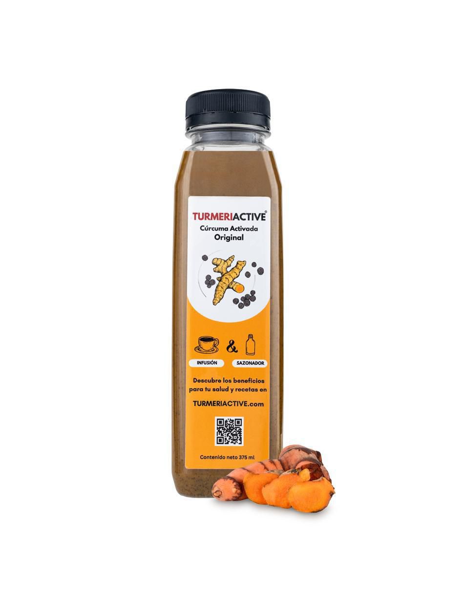 Concentrado Líquido de Cúrcuma Activada con Pimienta Negra y Vinagre de Manzana sabor jengibre de 375 ml