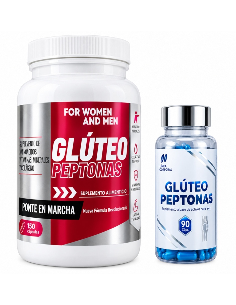 Set proteina gluteo Peptonas con proteína Whey y probióticos + Multivitaminico Peptogluteo 1