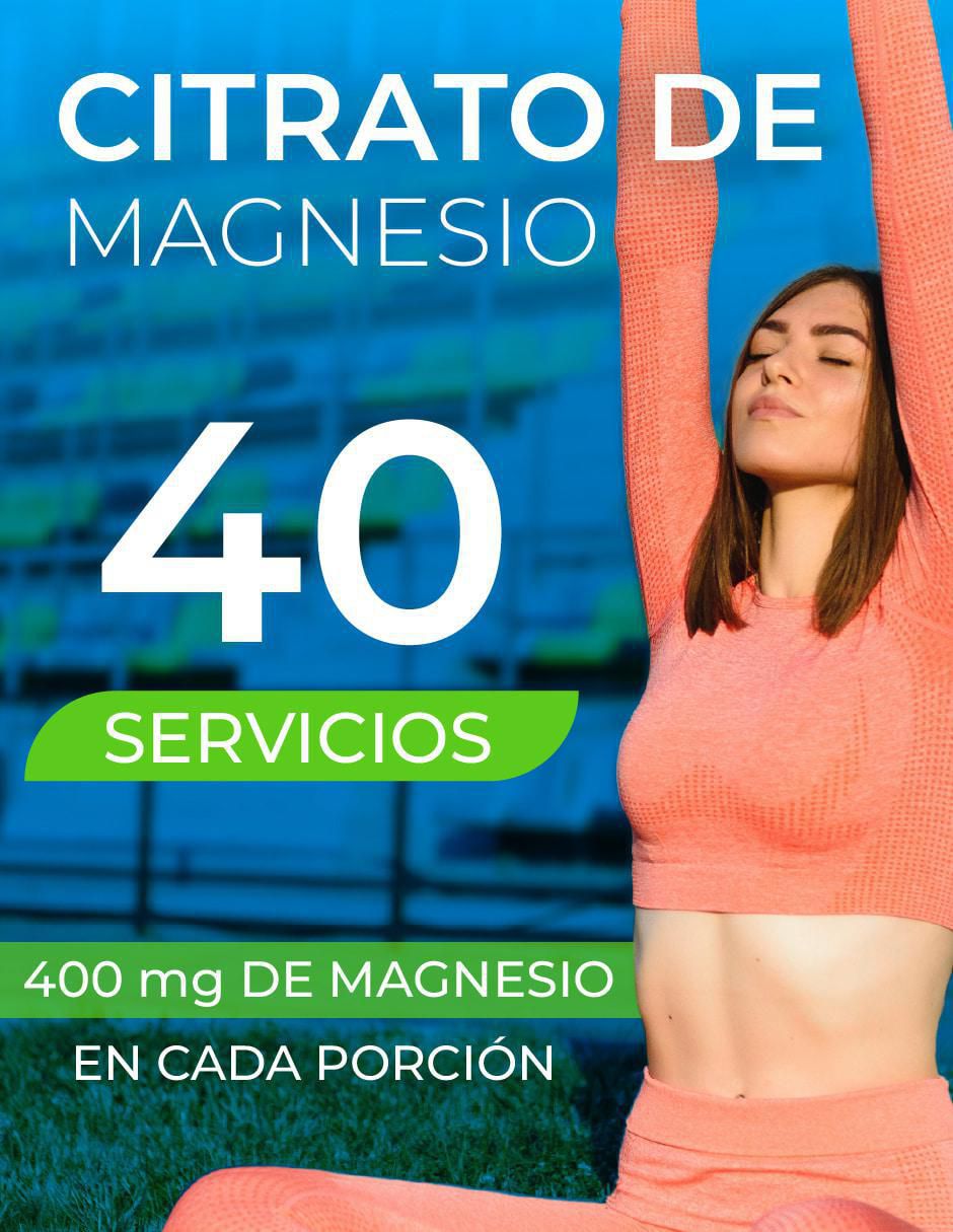 Citrato de Magnesio | 400 mg – (40 Porciones) | Suplemento de Magnesio Vito - Vitaminas Totales de 400 cápsulas