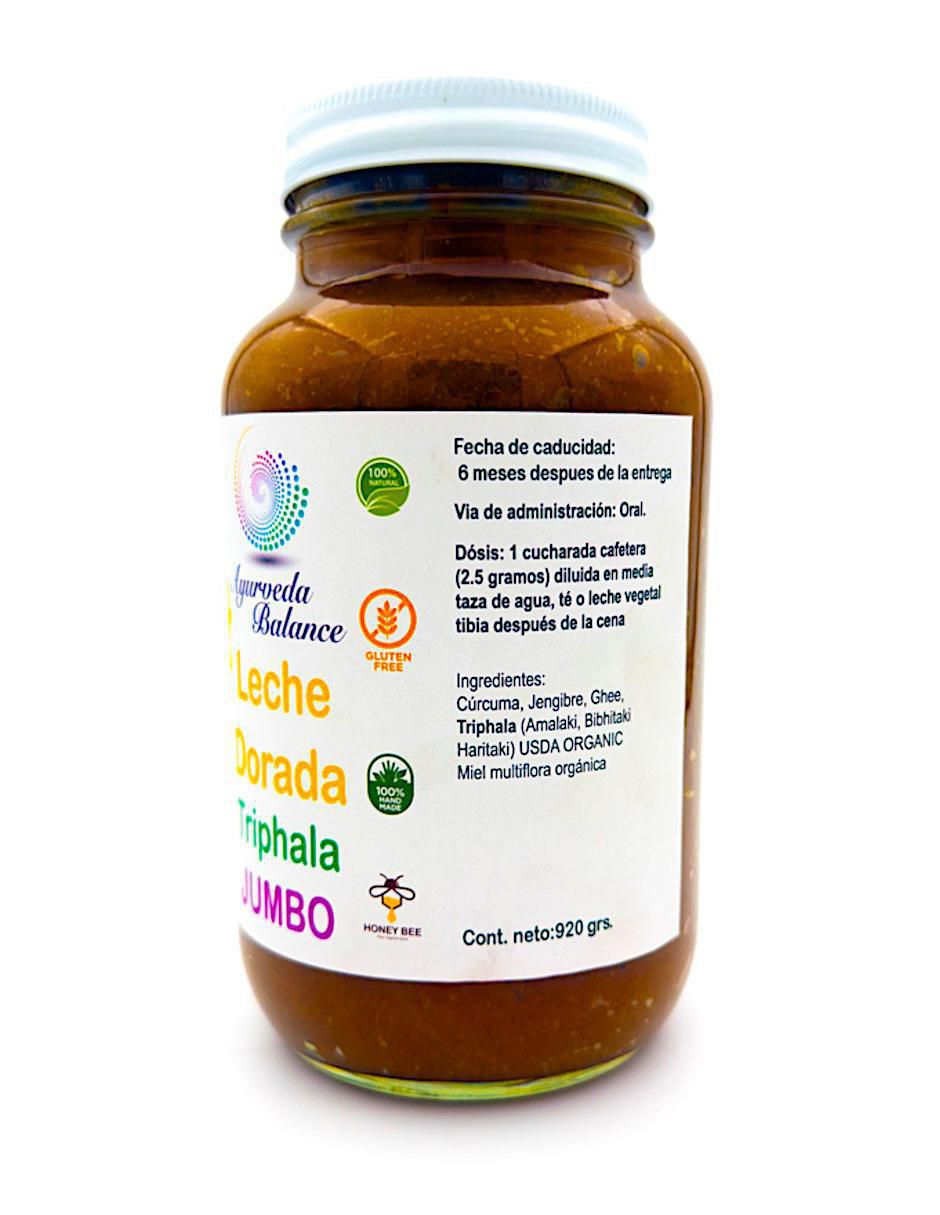 Suplementos alimenticios leche dorada triphala jumbo con cúrcuma y piperina sabor original 2