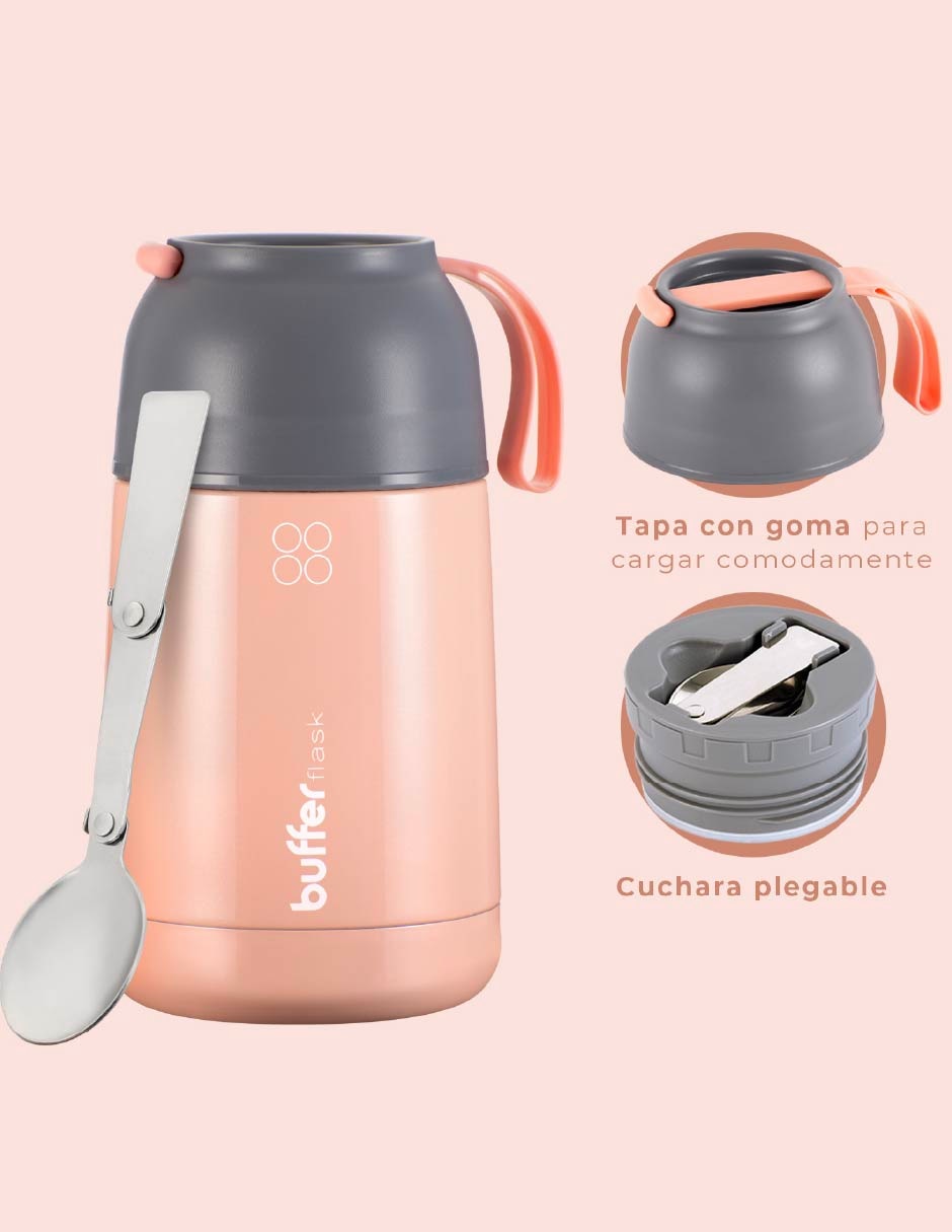 Termo buffer de acero inoxidable termo six con tapa rosca 630 ml 2