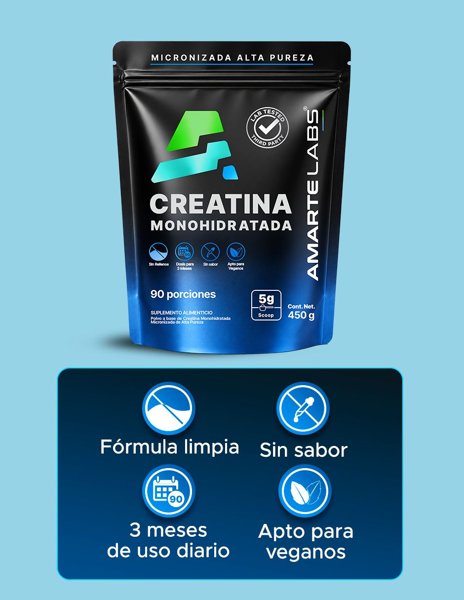 Creatina monohidratada micronizada de alta pureza de 450 g Creatina monohidratada micronizada de alta pureza de 450 g