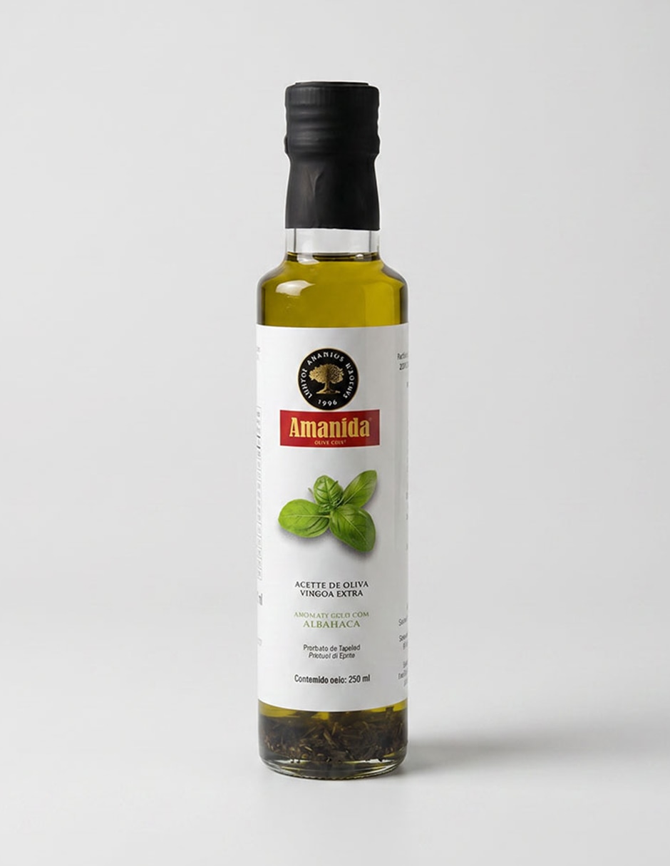 Aceite de oliva y albahaca