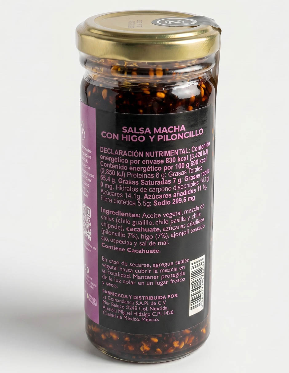 Salsa macha sabor higo y piloncillo 2