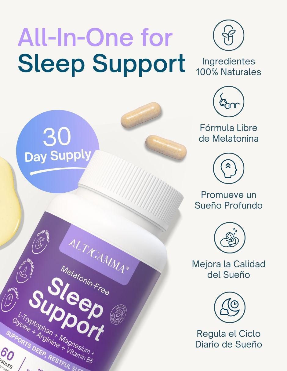 Sleep Support Altagamma con colágeno hidrolizado con 20 aminoácidos sabor pescado de 60 cápsulas