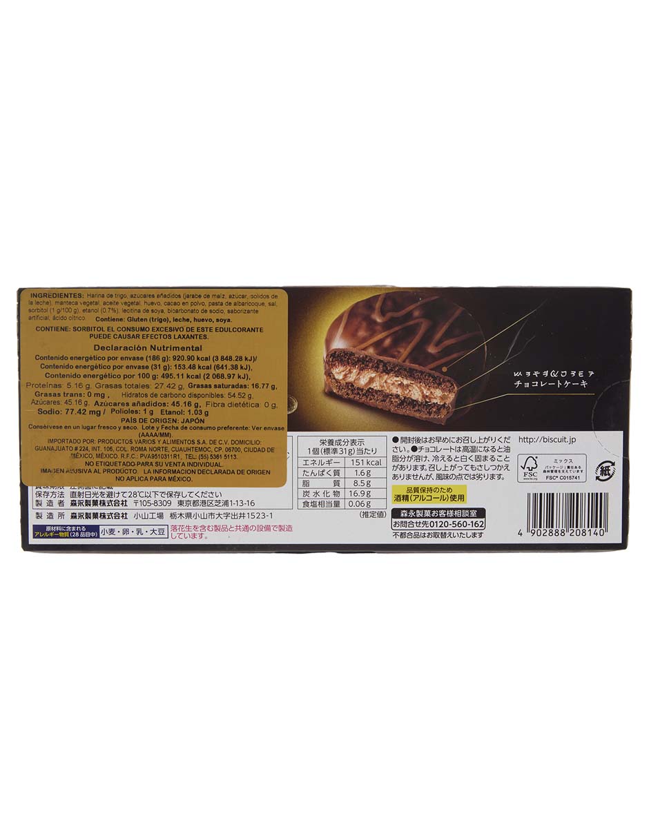 Pastelito Gateau Chocolat Morinaga