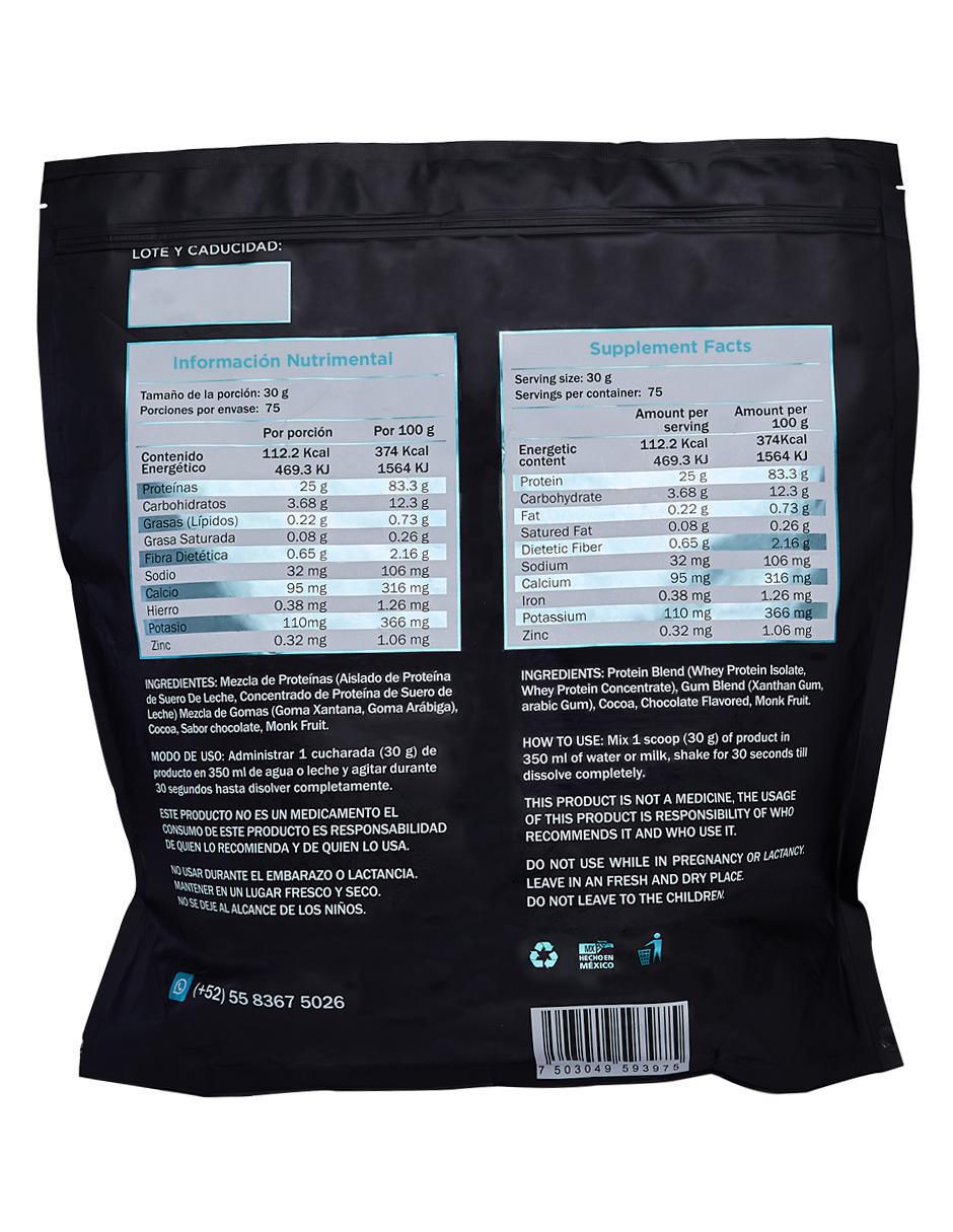 Proteína sabor chocolate Aisalada de suero de leche hidrolizada sabor chocolate de 2.2 kg