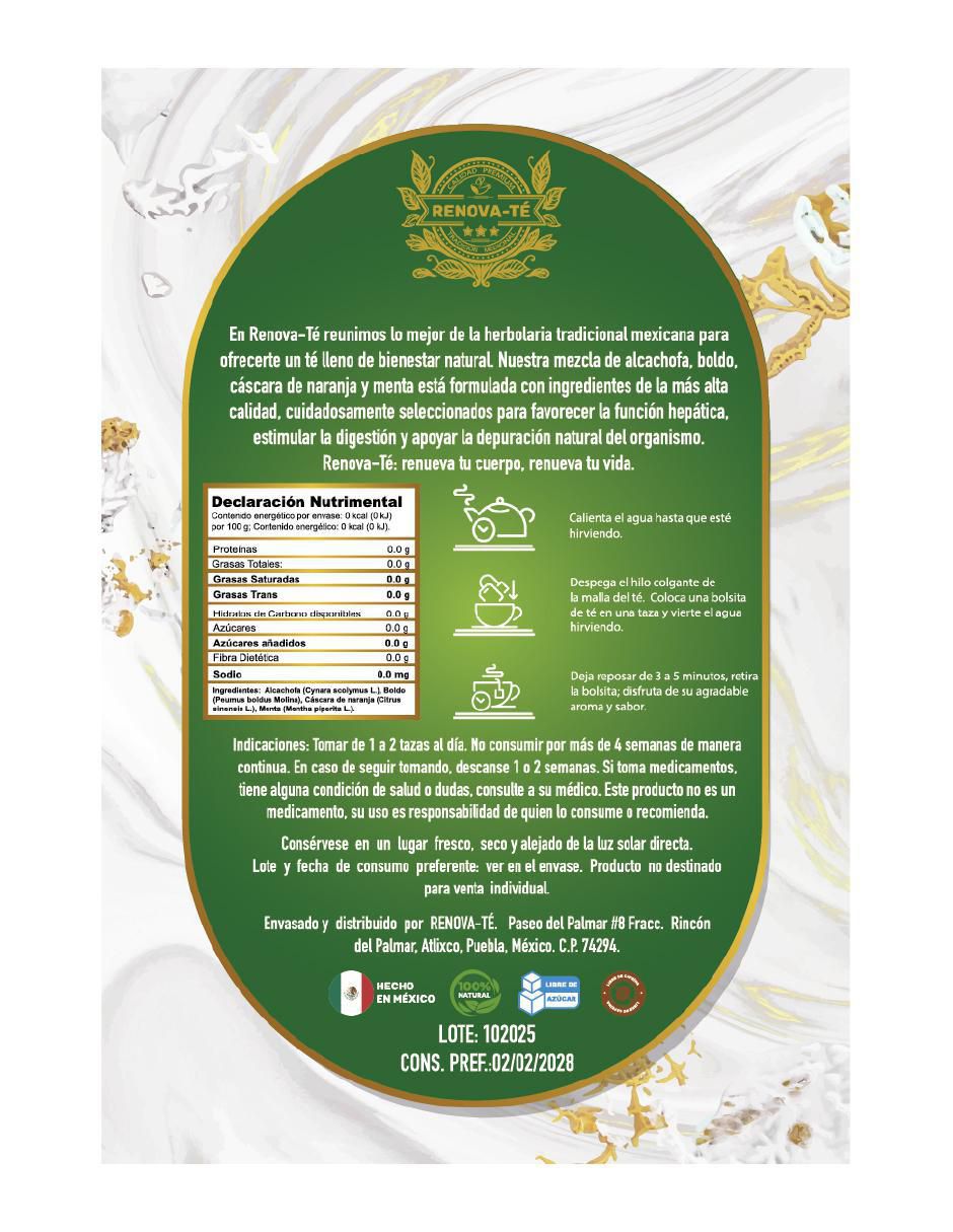 Tisana sabor menta en sachet 40 g