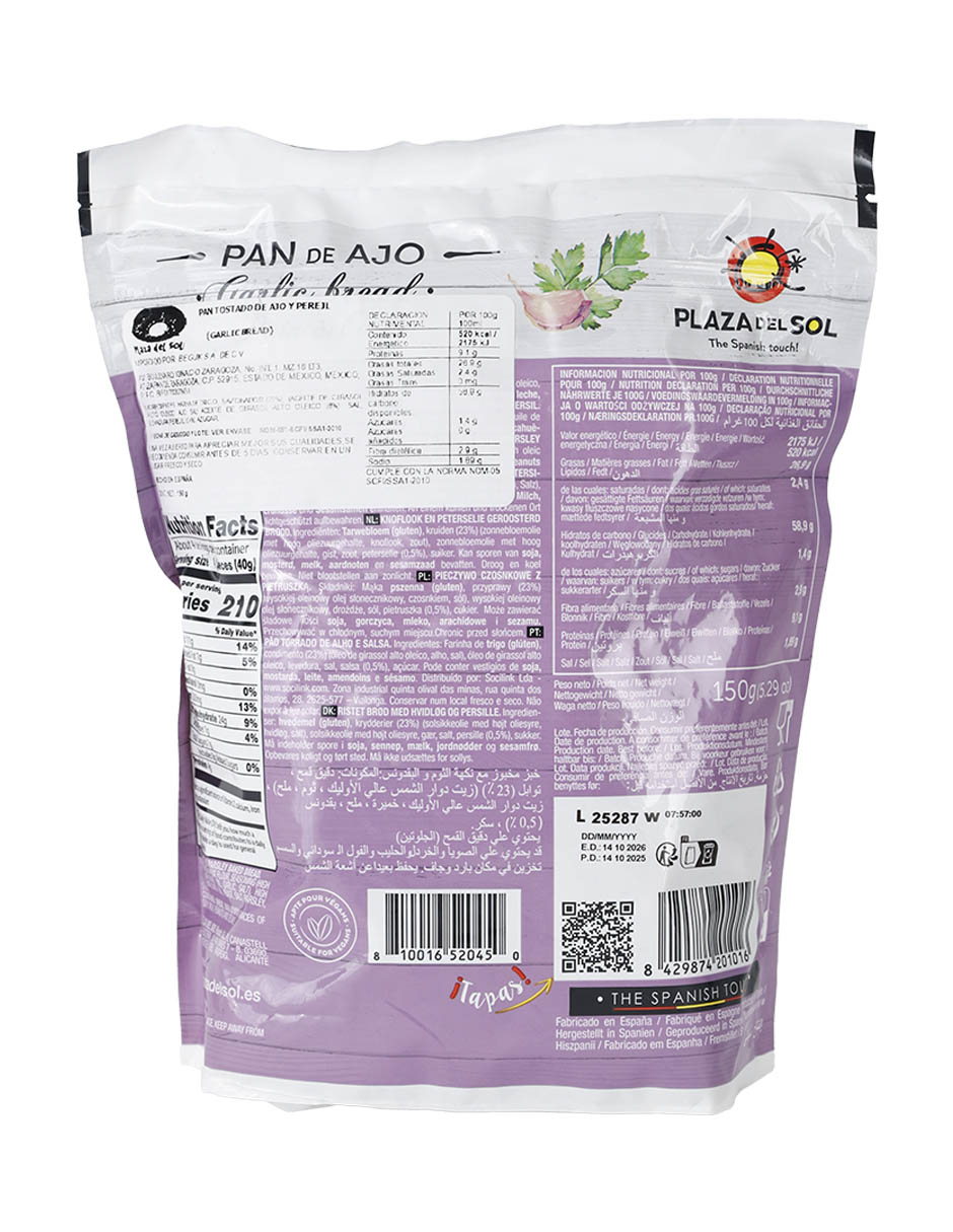 Pan de ajo 150g 4