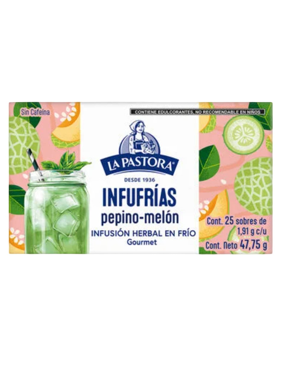 Té sabor pepino y melón en polvo 25 sobres