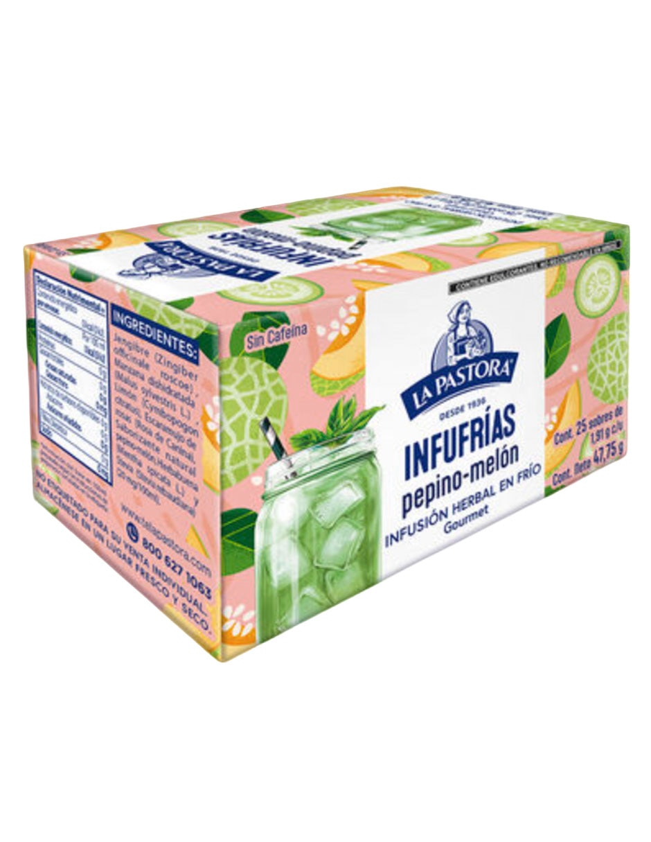 Té sabor pepino y melón en polvo 25 sobres 3