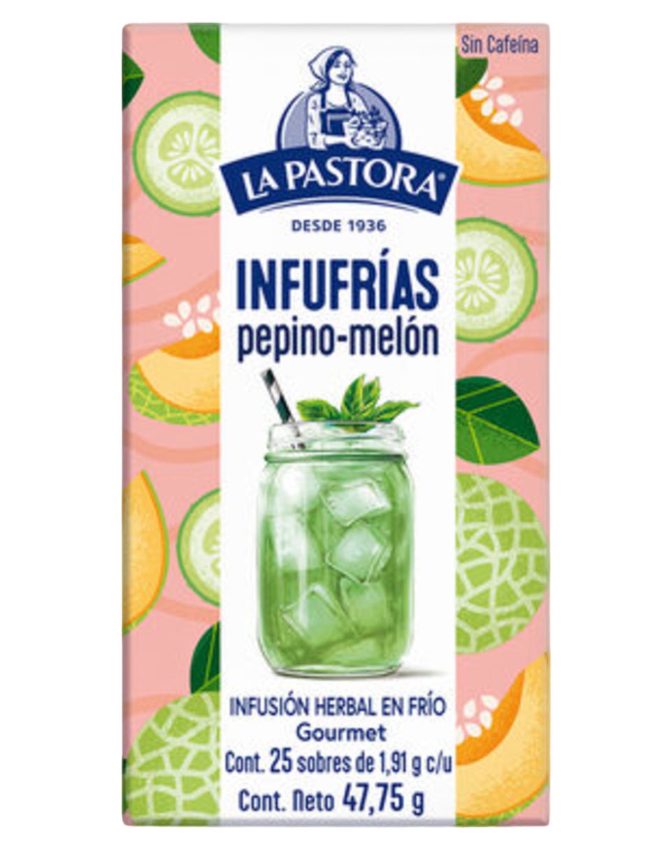 Té sabor pepino y melón en polvo 25 sobres 2