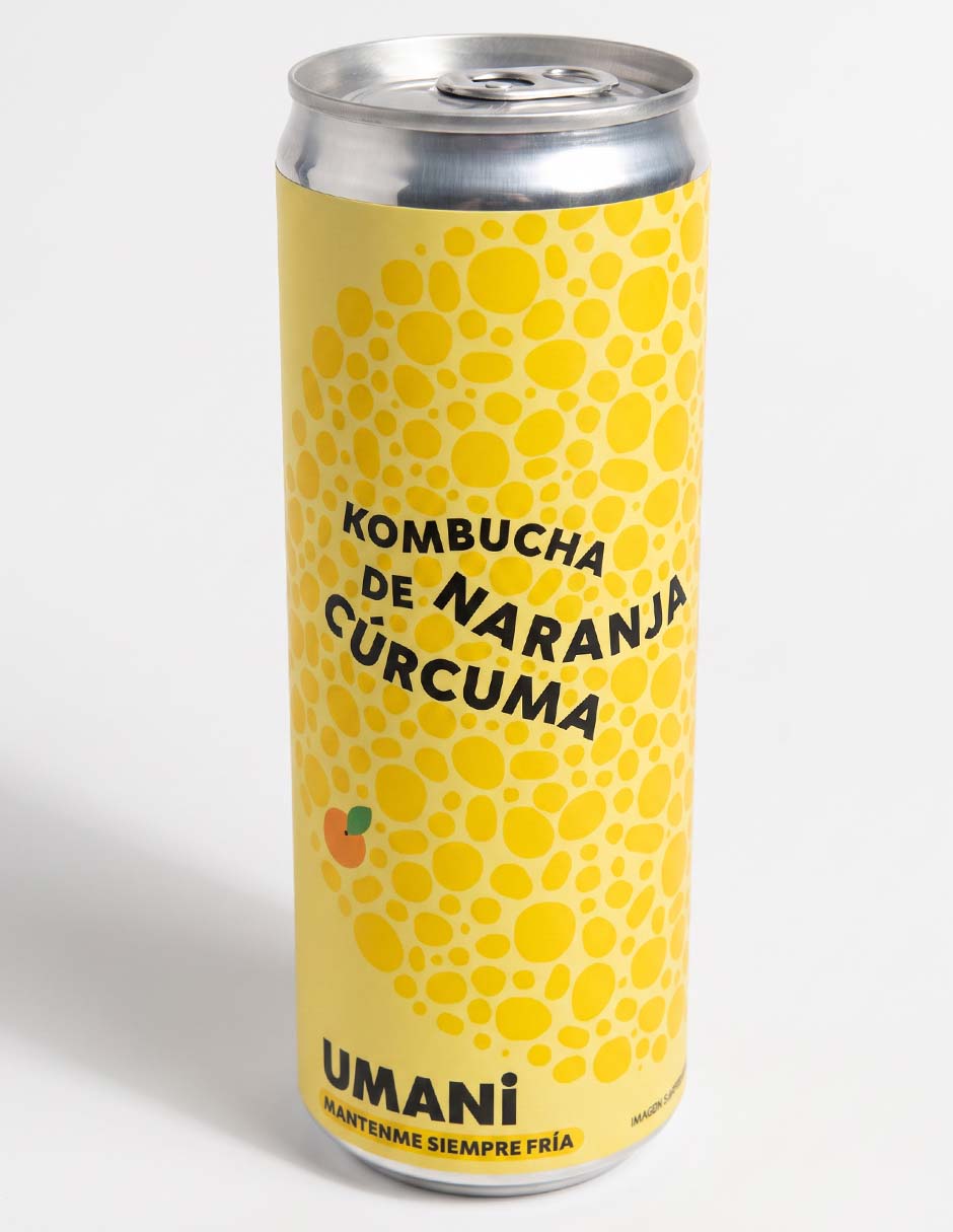 Kombucha sabor naranja y cúrcuma