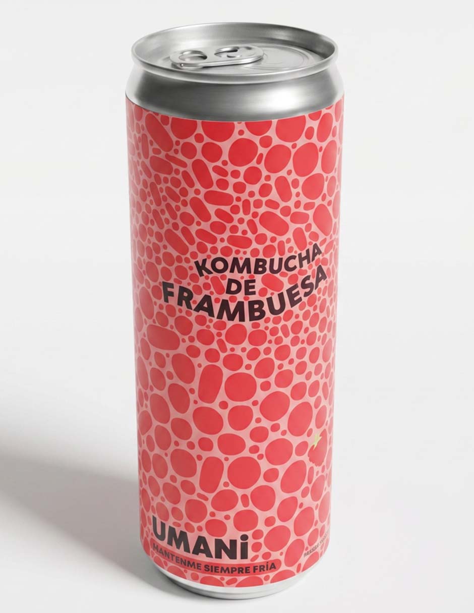 Kombucha sabor frambuesa