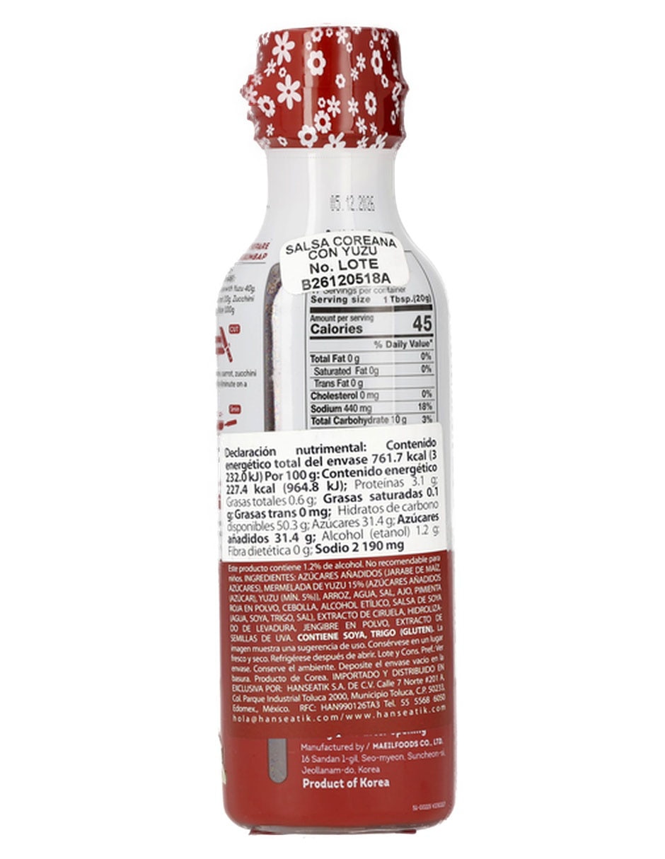 Salsa Coreana Con Yuzu G