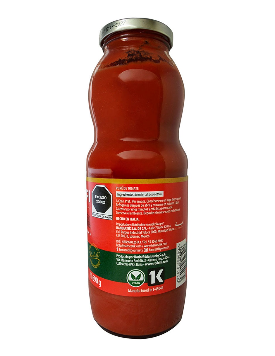 Puré de tomate libre de químicos 690 g 3
