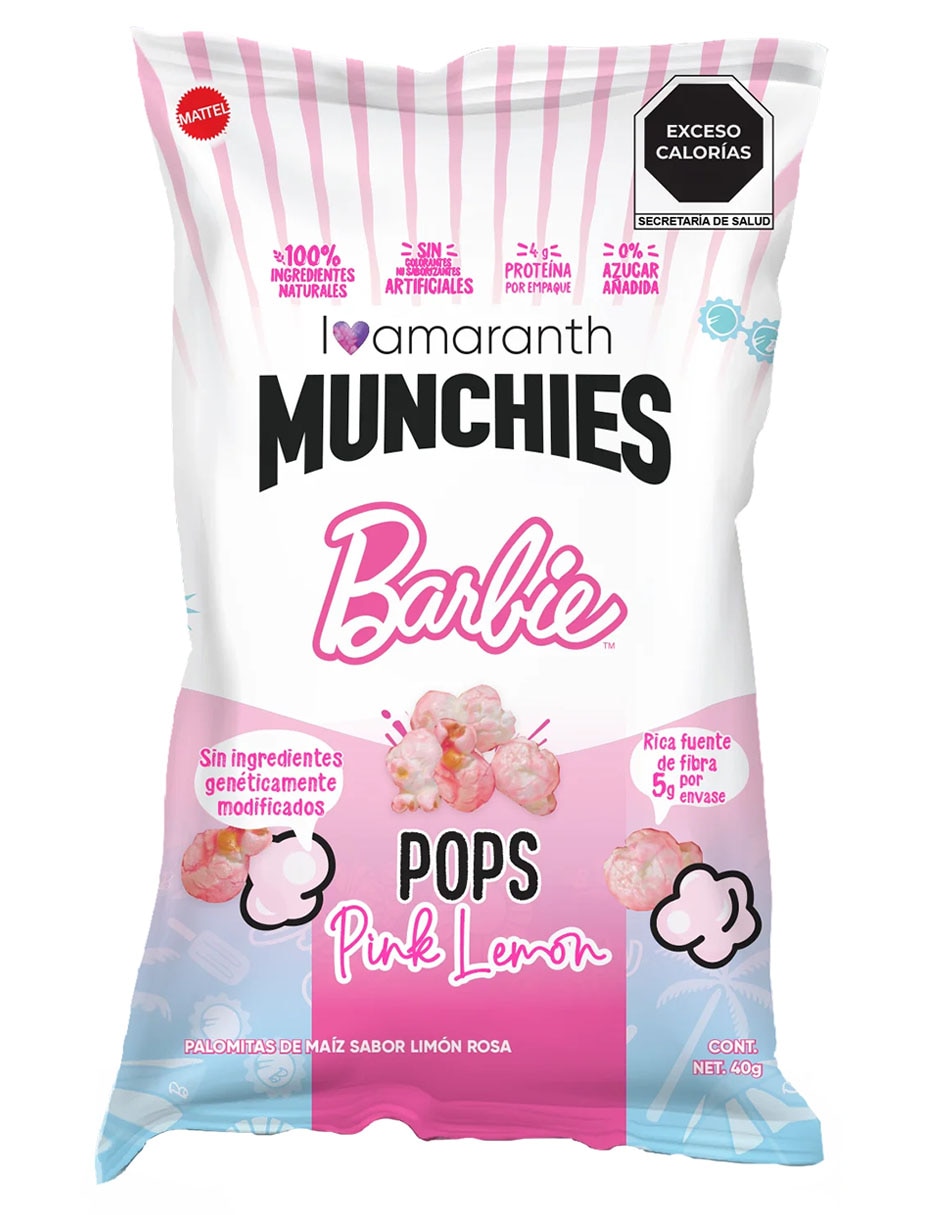 Munchies Barbie Pops Pink Lemon 40 g