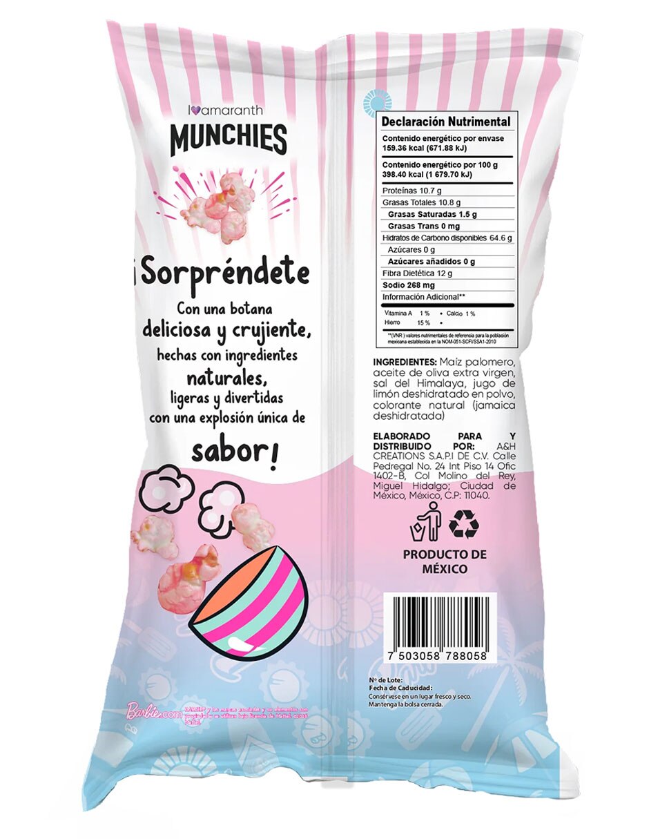 Munchies Barbie Pops Pink Lemon 40 g 2
