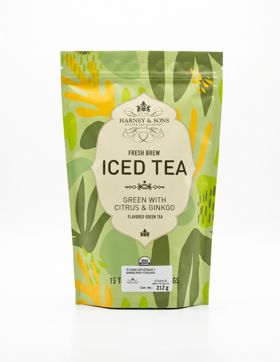 Té de burbujas sabor té verde con frutos cítricos