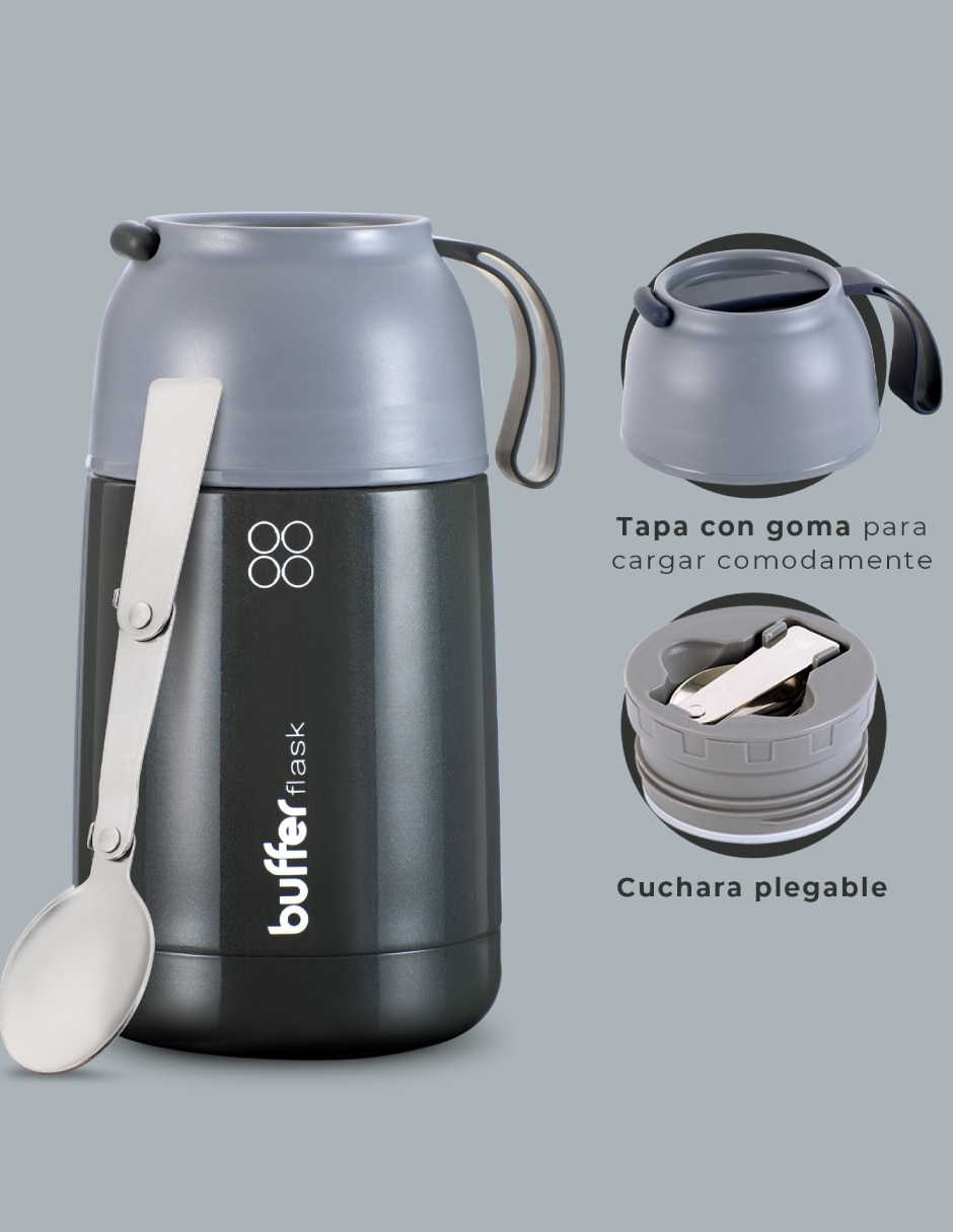 Termo buffer de acero inoxidable termo six con tapa rosca