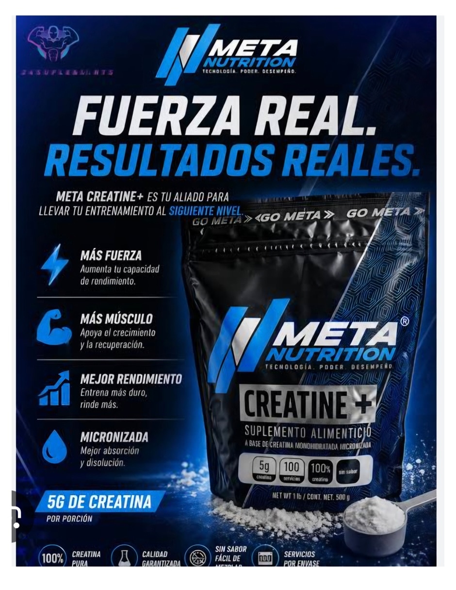 Creatina micronizada 110 servicios con creatina + vitaminas y aminoácidos 2