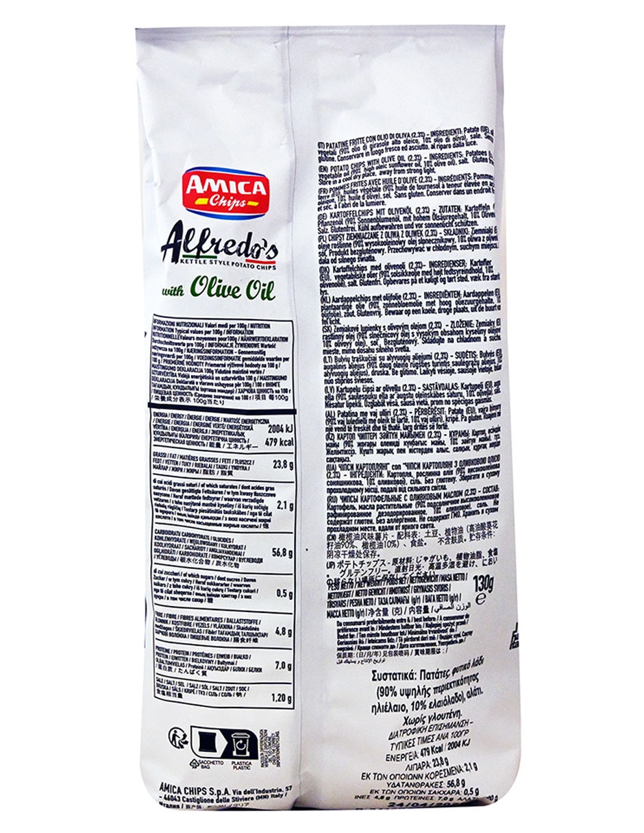 Alfredo's Kettle Style Potato Chips with Olive Oil 130 G 3