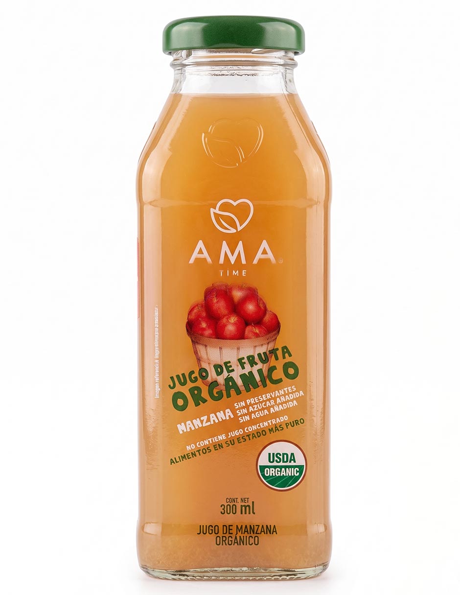 Jugo de frutas Ama Time sabor manzana 300 ml