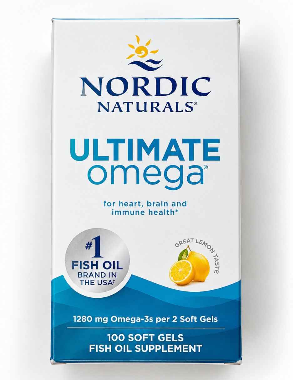 Aceite de pescado con omega 3 con EPA y DHA sabor limón de 100 cápsulas