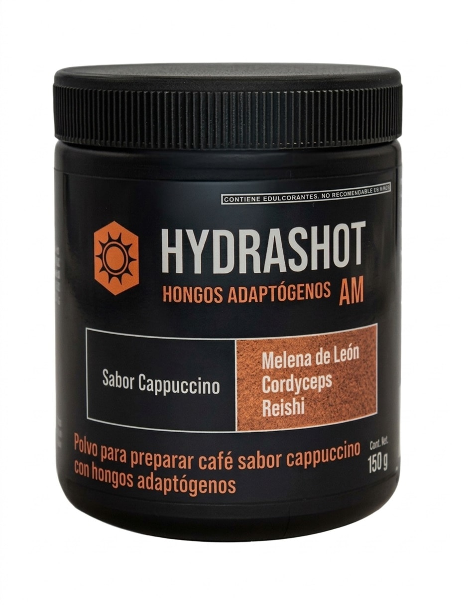 cafe cappuccino polvo funcional 150g Hydrashot con hongo de melena de león