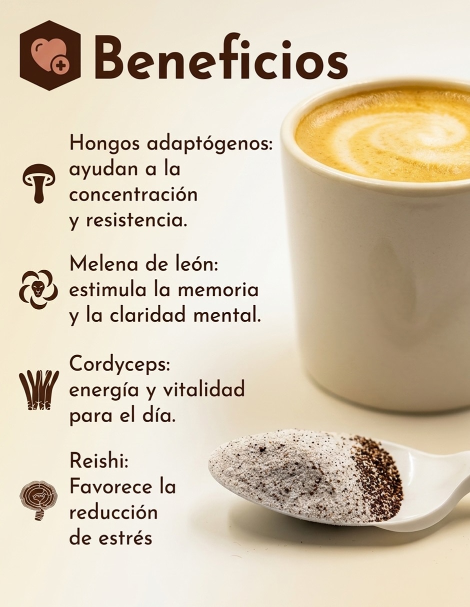 cafe cappuccino polvo funcional 150g Hydrashot con hongo de melena de león 2
