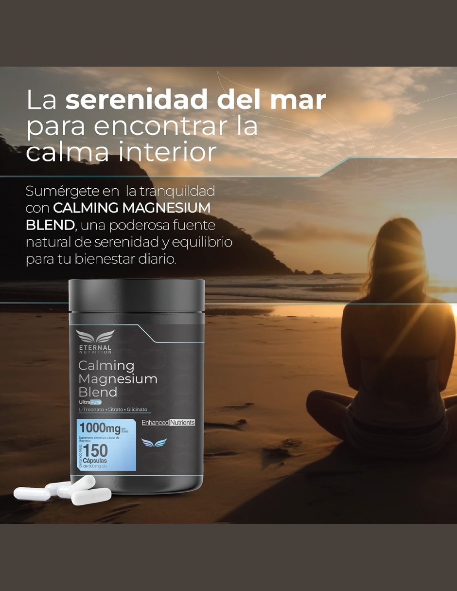 Calming Magnesium Ultra Pure Blend con L-Treonato de Magnesio y Citrato de Magnesio 2
