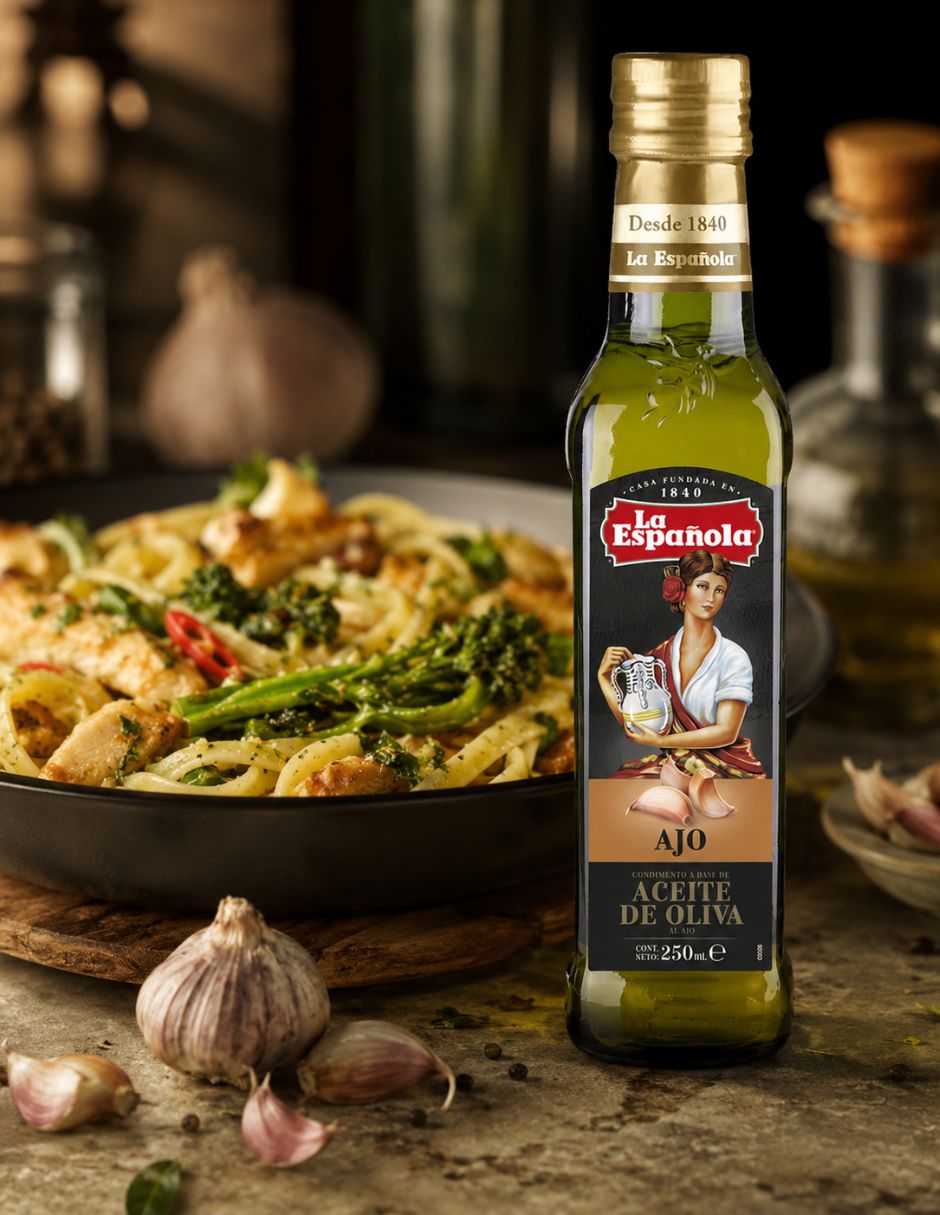 Aceite balsámico y hierbas con esencia de ajo