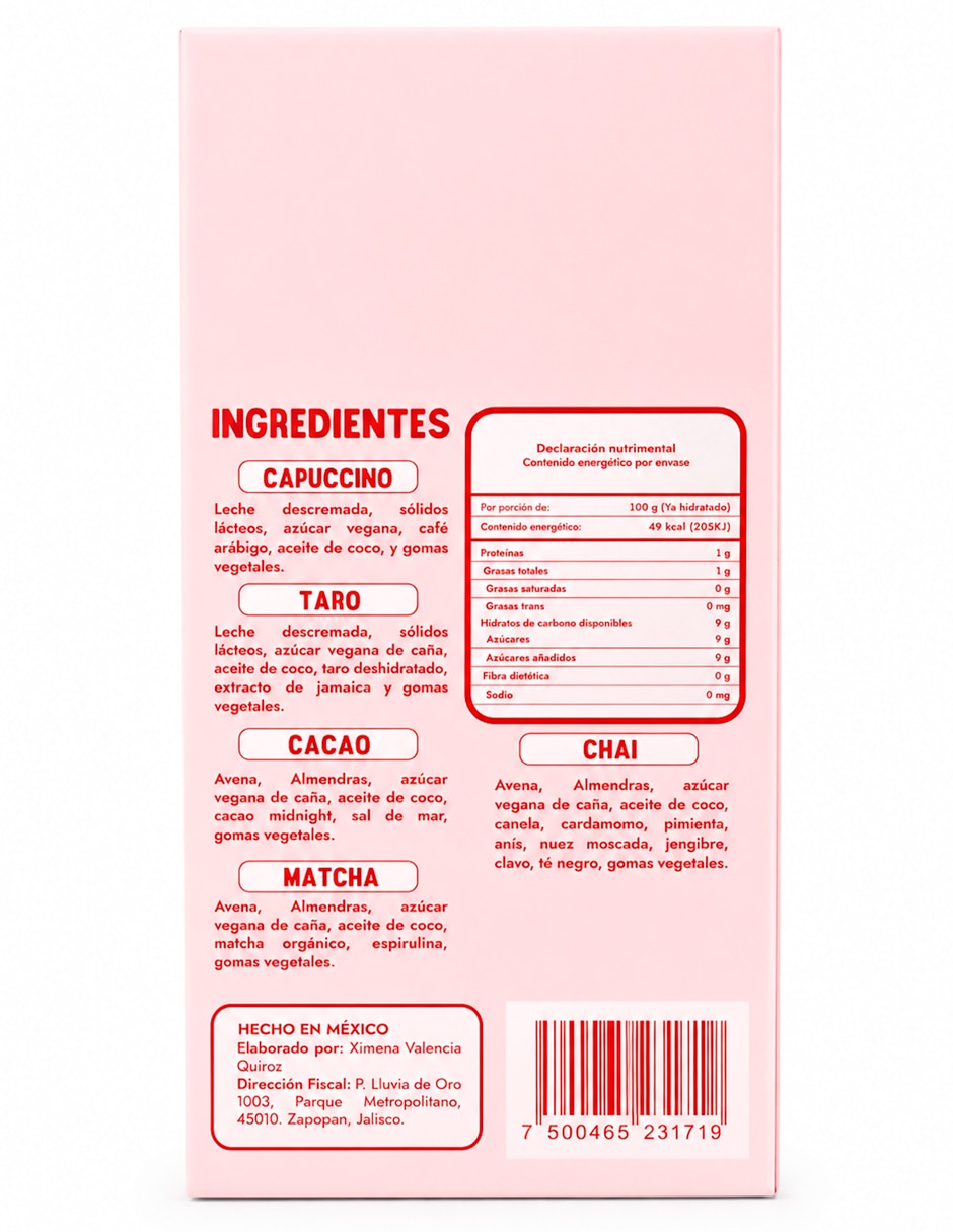 Bebida en polvo caja con 10 sobres de individuales Sabor Chai cada uno rinde hasta 24 bebidas 50 gr 2