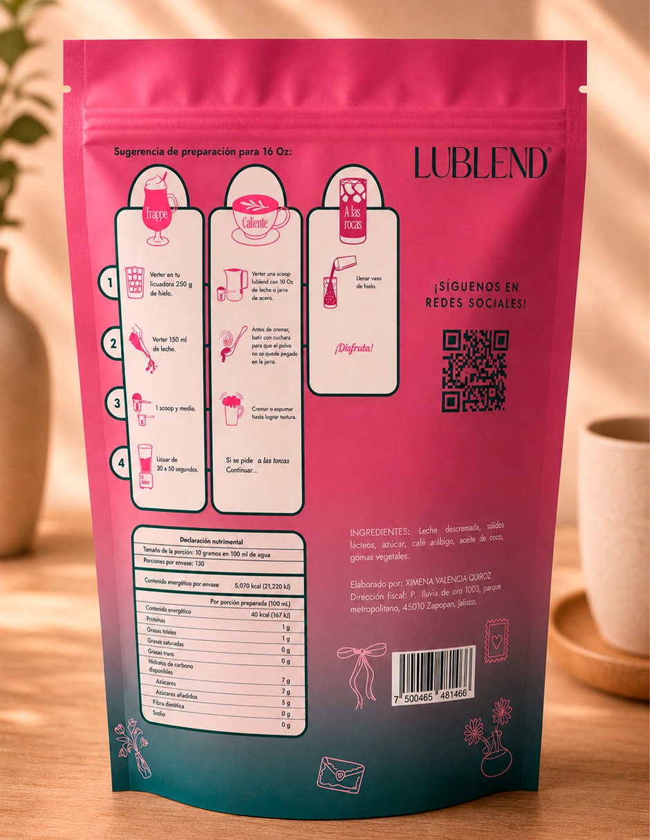 Bebida en polvo Mezcla instantánea para bebidas cremosas y frías Sabor Capuccino Ingredientes naturales Sin conserva de Frapuccino Mezcla instantánea para bebidas cremosas y frías Sabor Capuccino Ingredientes naturales Sin conserva 1.1kg 2