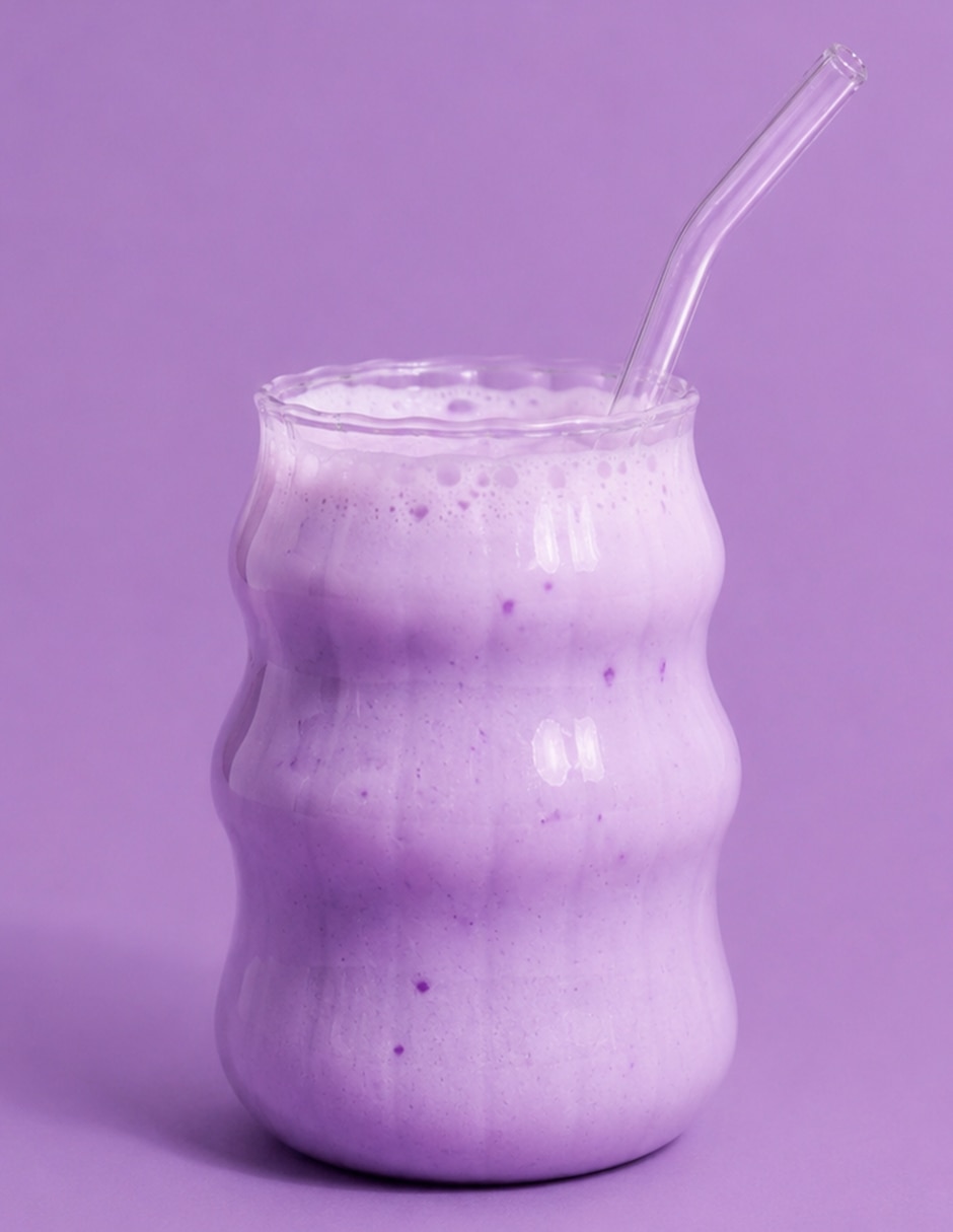 Bebida en polvo Mezcla instantánea para bebidas cremosas y frías Sabor Taro Ingredientes naturales Sin conservadores de Taro Pack Lublend con 1.1kg 1.1kg 3