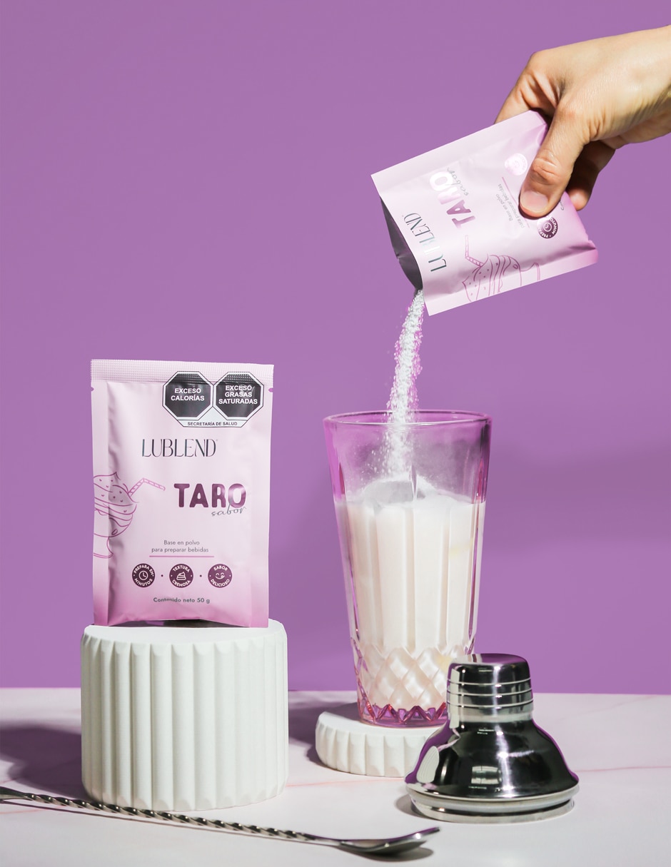 Bebida en polvo Caja con 12 sobres de individuales sabor Taro de 50 g cada uno rinde hasta 24 bebidas 4